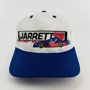 Vintage Nascar Dale Jarret 88 Racing Hat Snapback White Blue
